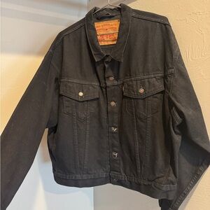 Vintage Levi's Black/Dark Denim Jacket Size L